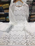 Linen Thread and Sequence Mirror 3 Piece Suit Size: L