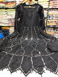 New Designer Linen Gown Real Mirror Work With Dupatta Size: L(44)
