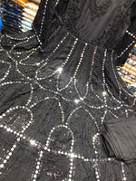 New Designer Linen Gown Real Mirror Work With Dupatta Size: L(44)