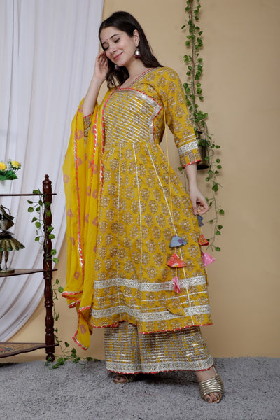 Anarkali Gown Dress Cotton Size: L/XL (46)