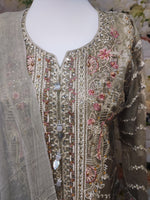 Embroidered Tila Thread Fancy Dress L(44)