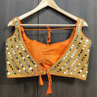 Orange Readymade Mirror Blouse