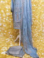 Fency Silk Embroidered 3 Piece Suit Size: L