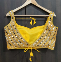 Yellow Readymade Mirror Blouse