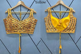 Yellow Readymade Mirror Blouse